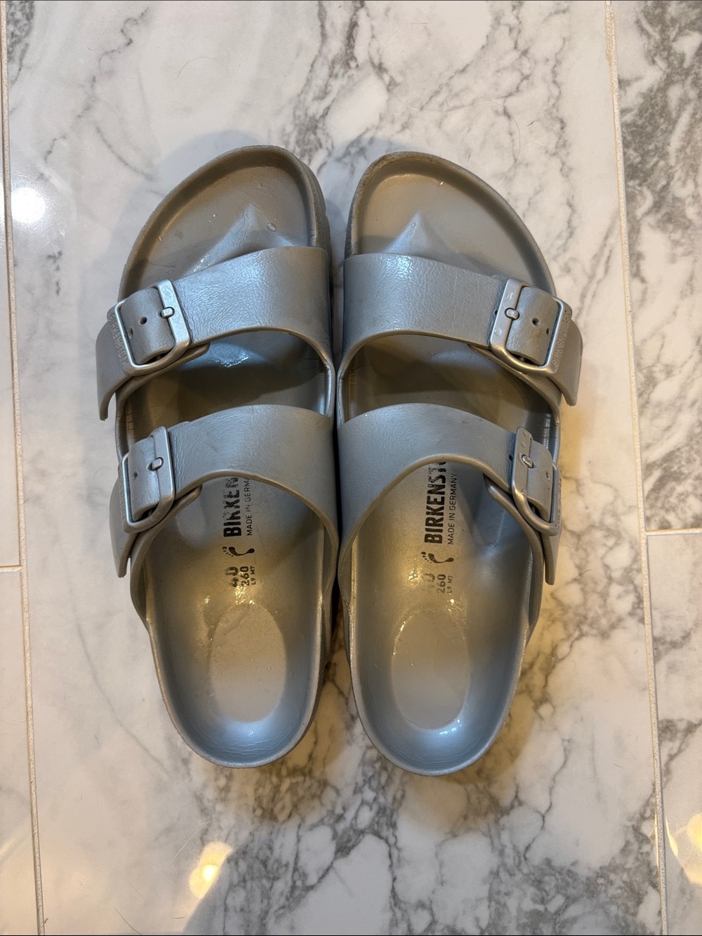 Birkenstock Arizona EVA Sandals in Light Gray